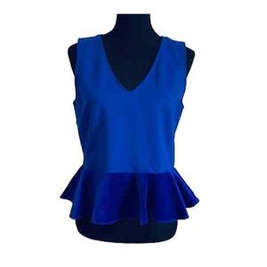J. Crew • Velvet Peplum Top • size small